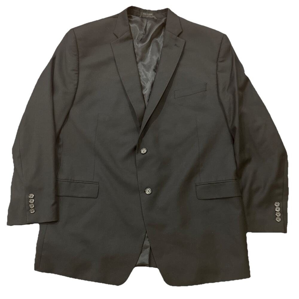 Lauren Ralph Lauren Suit Jacket 50 Long Black Wool Blazer